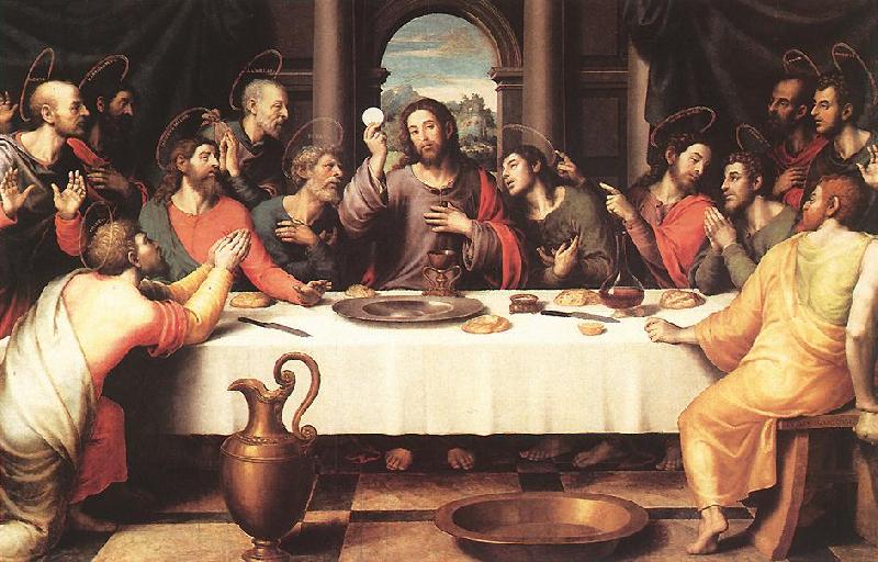 JUANES, Juan de The Last Supper sf Sweden oil painting art